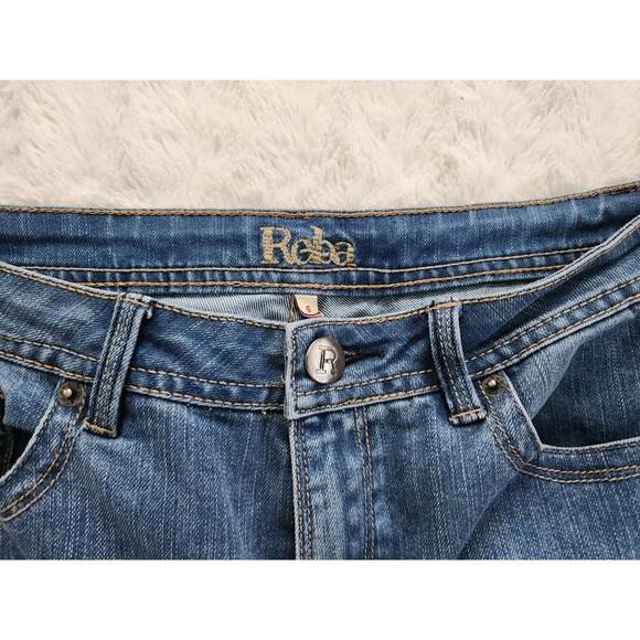 Reba Blue Denim Jeans Womens Size 6 Bootcut Medium Wash Inseam 31" - Picture 3 of 9